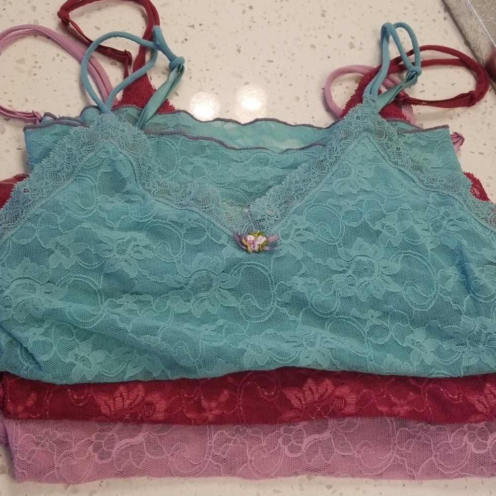 3 Victoria Secret Lace Camisole Tops